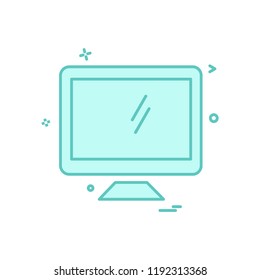 Computer icon design vector