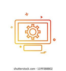 Computer icon design vector
