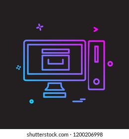 Computer icon design vector