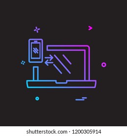 Computer icon design vector