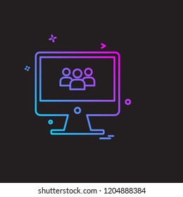 Computer icon design vector 