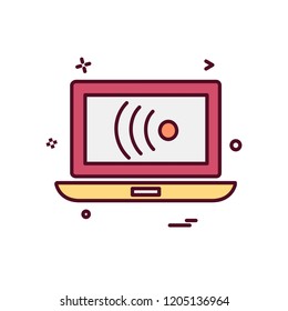 Computer icon design vector