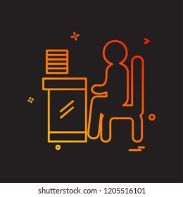 Computer icon design vector
