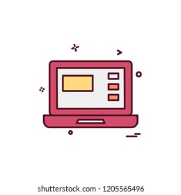 Computer icon design vector 