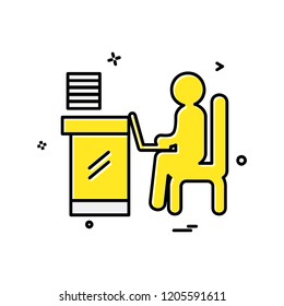 Computer icon design vector
