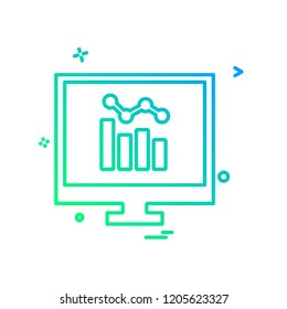 Computer icon design vector