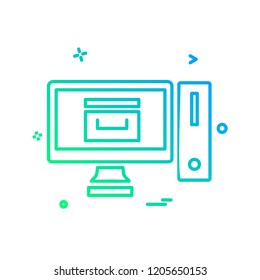 Computer icon design vector