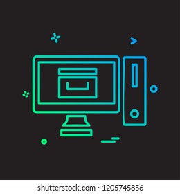 Computer icon design vector