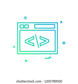 Computer icon design vector