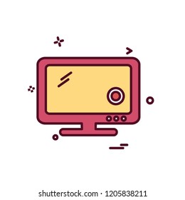 Computer icon design vector