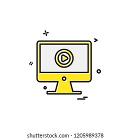 Computer icon design vector 