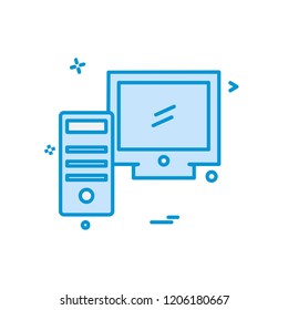 Computer icon design vector