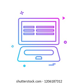 Computer icon design vector