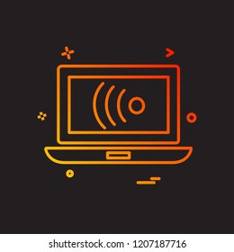 Computer icon design vector
