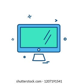 Computer icon design vector