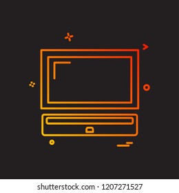 Computer icon design vector