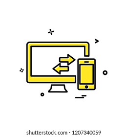 Computer icon design vector