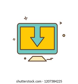 Computer icon design vector