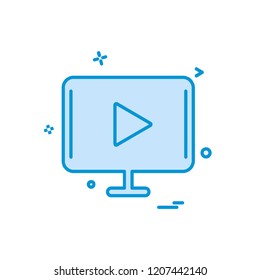 Computer icon design vector