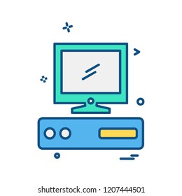 Computer icon design vector
