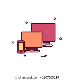 Computer icon design vector