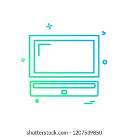 Computer icon design vector