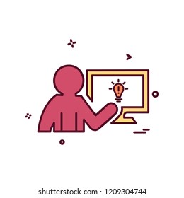 Computer icon design vector