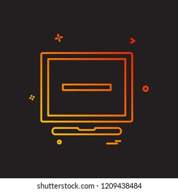 Computer icon design vector