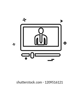 Computer icon design vector