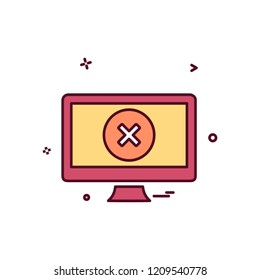 Computer icon design vector