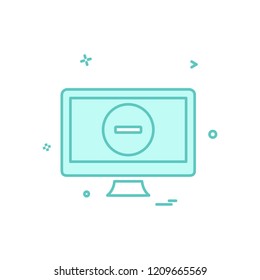 Computer icon design vector
