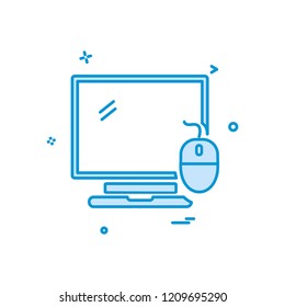 Computer icon design vector