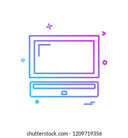 Computer icon design vector