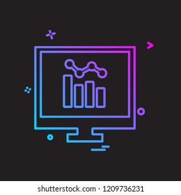 Computer icon design vector