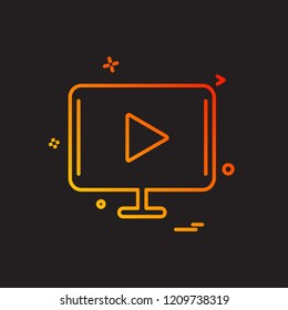 Computer icon design vector