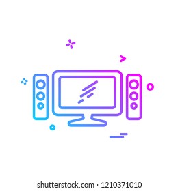 Computer icon design vector