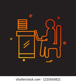 Computer icon design vector