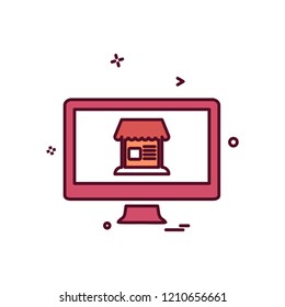 Computer icon design vector