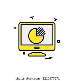 Computer icon design vector