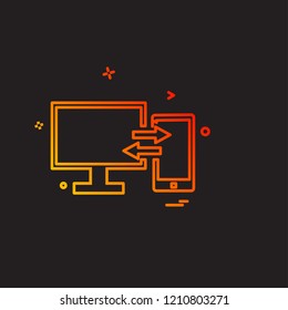 Computer icon design vector