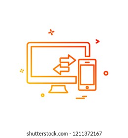 Computer icon design vector