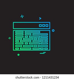 Computer icon design vector 