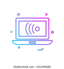 Computer icon design vector