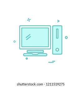 Computer icon design vector