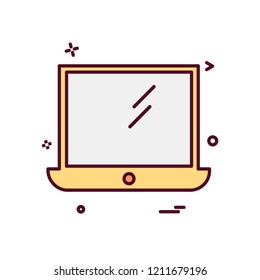 Computer icon design vector