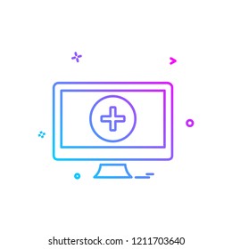 Computer icon design vector