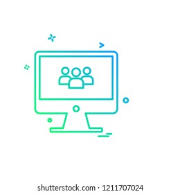 Computer icon design vector 