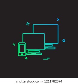 Computer icon design vector