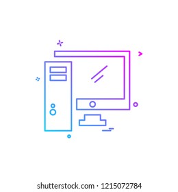 Computer icon design vector