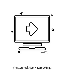 Computer icon design vector